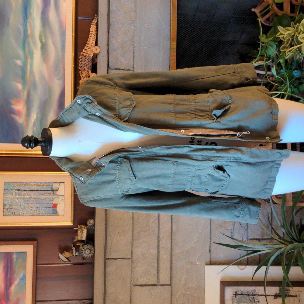 Madewell Olive Green Jacket XS with Hood
